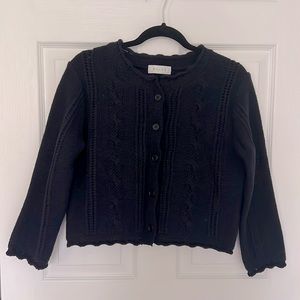 Olive Navy Knit Pattern Cardigan - XS-S